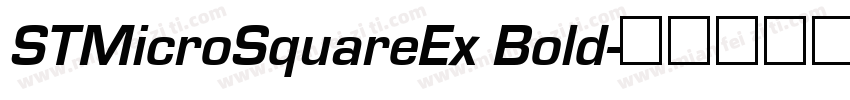 STMicroSquareEx Bold字体转换